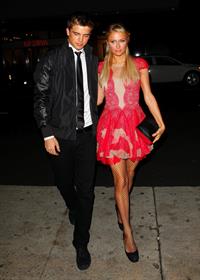 Paris Hilton Christmas dinner at Mr Chow December 15, 2012 