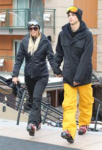 Paris Hilton enjoying a day in the mountains of Aspen December 18, 2012 