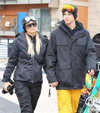 Paris Hilton enjoying a day in the mountains of Aspen December 18, 2012 