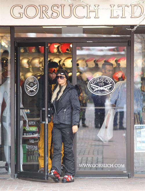 Paris Hilton enjoying a day in the mountains of Aspen December 18, 2012 