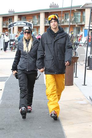 Paris Hilton enjoying a day in the mountains of Aspen December 18, 2012 