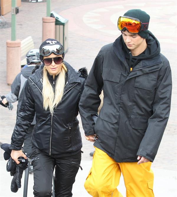 Paris Hilton enjoying a day in the mountains of Aspen December 18, 2012 