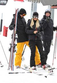 Paris Hilton enjoying a day in the mountains of Aspen December 18, 2012 