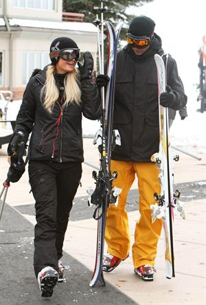 Paris Hilton enjoying a day in the mountains of Aspen December 18, 2012 