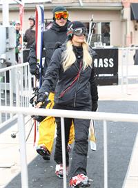 Paris Hilton enjoying a day in the mountains of Aspen December 18, 2012 