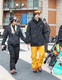 Paris Hilton enjoying a day in the mountains of Aspen December 18, 2012 
