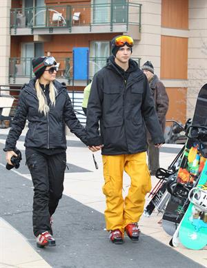 Paris Hilton enjoying a day in the mountains of Aspen December 18, 2012 