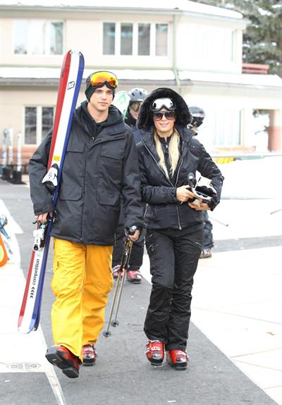 Paris Hilton enjoying a day in the mountains of Aspen December 18, 2012 