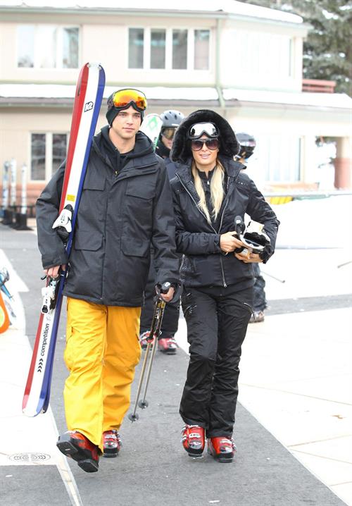 Paris Hilton enjoying a day in the mountains of Aspen December 18, 2012 