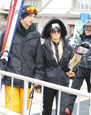 Paris Hilton enjoying a day in the mountains of Aspen December 18, 2012 