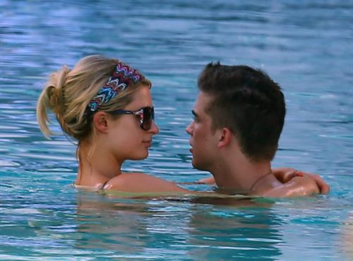 Paris Hilton poolside at their Miami hotel December 7-2012 