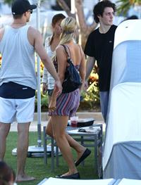 Paris Hilton poolside at their Miami hotel December 7-2012 