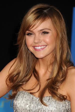 Aimee Teegarden at the Los Angeles premiere of Disney's Prom on April 21, 2011