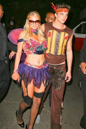 Paris Hilton at the Playboy Mansion Halloween Party in Los Angeles 10/27/12