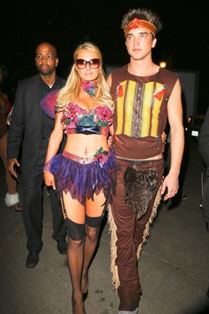 Paris Hilton at the Playboy Mansion Halloween Party in Los Angeles 10/27/12