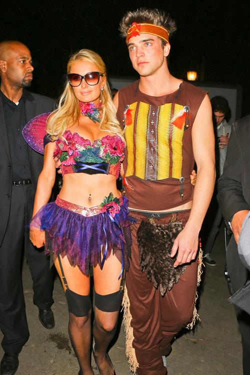 Paris Hilton at the Playboy Mansion Halloween Party in Los Angeles 10/27/12