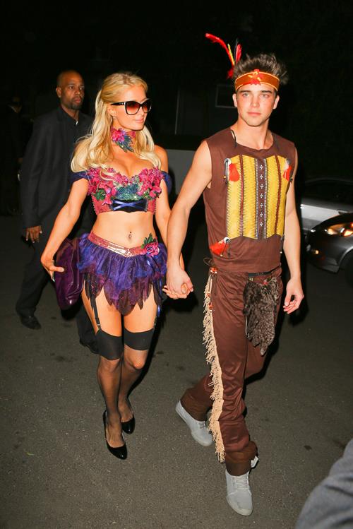 Paris Hilton at the Playboy Mansion Halloween Party in Los Angeles 10/27/12