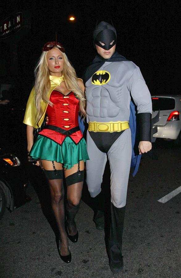 Paris Hilton heads to The Greystone Nightclub's Halloween party in West Hollywood 10/31/12