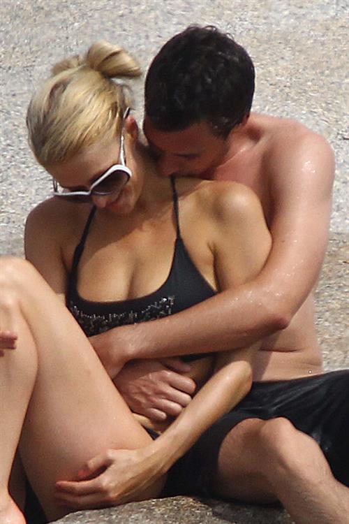 Paris Hilton - Wearing a swimsuit at a beach in France August 6, 2012
