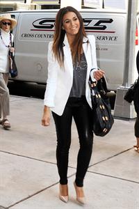 Emmanuelle Chriqui heading to SiriusXM studios in New york City August 18, 2014