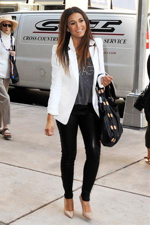Emmanuelle Chriqui heading to SiriusXM studios in New york City August 18, 2014