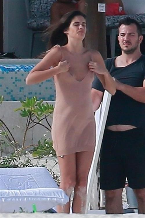 Sara Sampaioin Playa del Carmen, Mexico on December 17, 2017