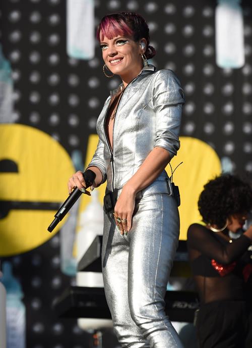Lilly Allen performing on Day 2 of the V Festival August 17, 2014