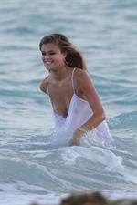 Nina Agdal Photoshoot for Bebe in Miami - November 12, 2013 