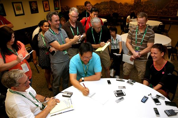 Agnieszka Radwanska celebration of her birthday during the BNP Parabas Open - March 6, 2014 