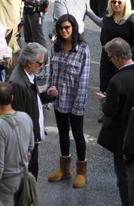 Adrianne Palicki on Wonder Woman set 3/29/2011 