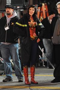 Adrianne Palicki on Wonder Woman set 3/29/2011 
