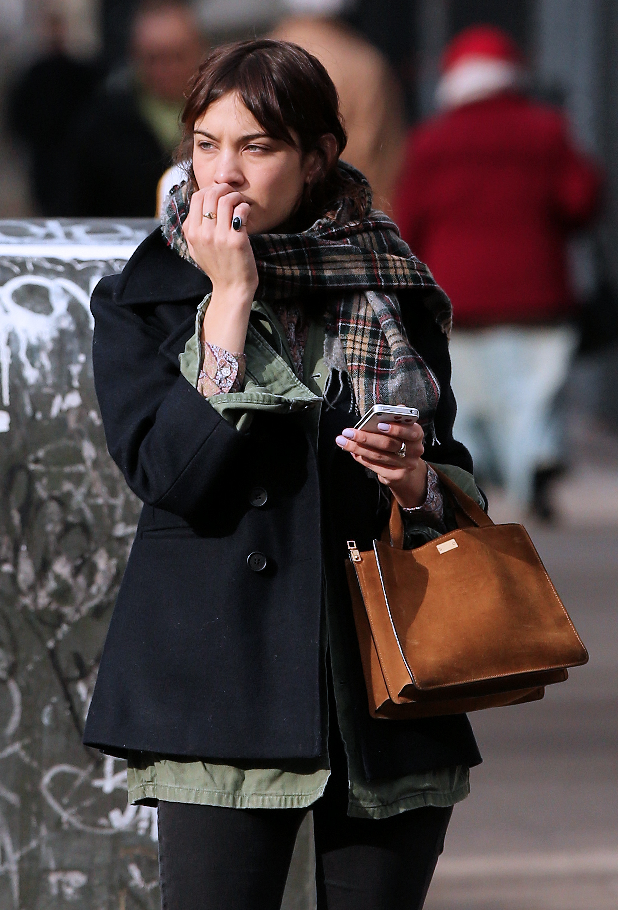Alexa Chung Peels restaurant in the East Village in NYC, December 20, 2013