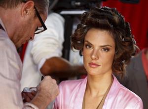 Alessandra Ambrosio backstage Victoria's Secret Fashion Show 2010 