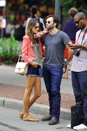 Alessandra Ambrosio Bar Pitti in New York City on June 23, 2011 