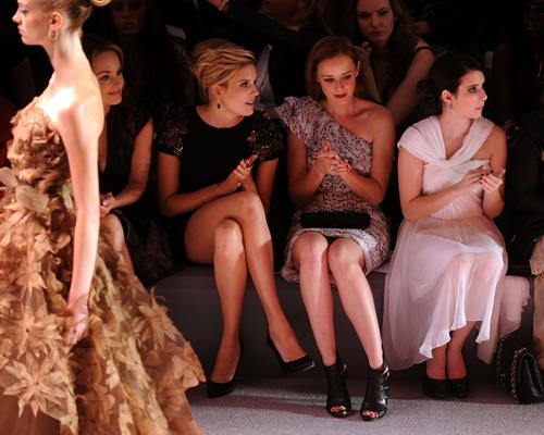 Alexis Bledel Monique Lhuillier Spring 2011 fashion show on September 13, 2010