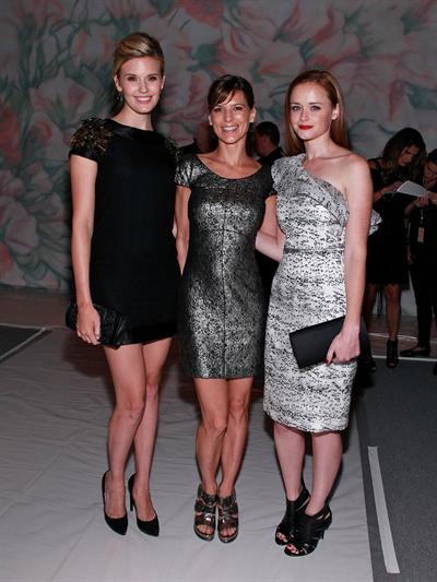 Alexis Bledel Monique Lhuillier Spring 2011 fashion show on September 13, 2010