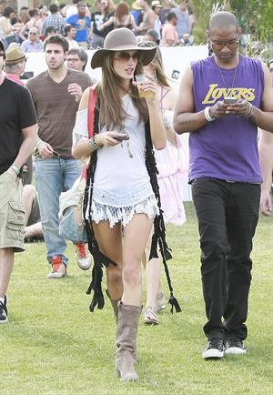 Alessandra Ambrosio at day 2 of the Coachella Music and Arts Festival in Indio on April 18, 2010 