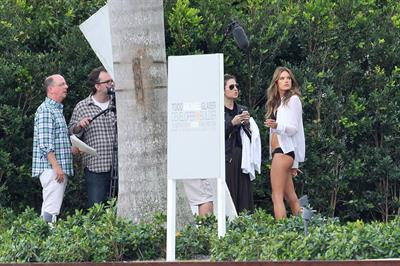 Alessandra Ambrosio Victoria's Secret bikini photoshoot candids, Miami, Jan 30, 2014 