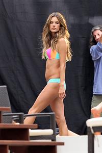 Alessandra Ambrosio Victoria's Secret bikini photoshoot candids, Miami, Jan 30, 2014 
