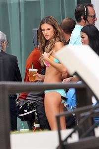 Alessandra Ambrosio Victoria's Secret bikini photoshoot candids, Miami, Jan 30, 2014 