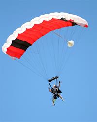 AnnaLynne McCord skydives from 18,000 feet at a charity event, Lompoc August 16, 2014