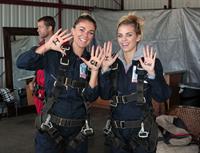 AnnaLynne McCord skydives from 18,000 feet at a charity event, Lompoc August 16, 2014