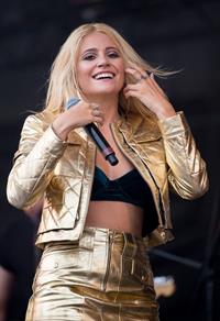 Pixie Lott performing on Day 1 of the V Festival at Hylands Park on August 16, 2014