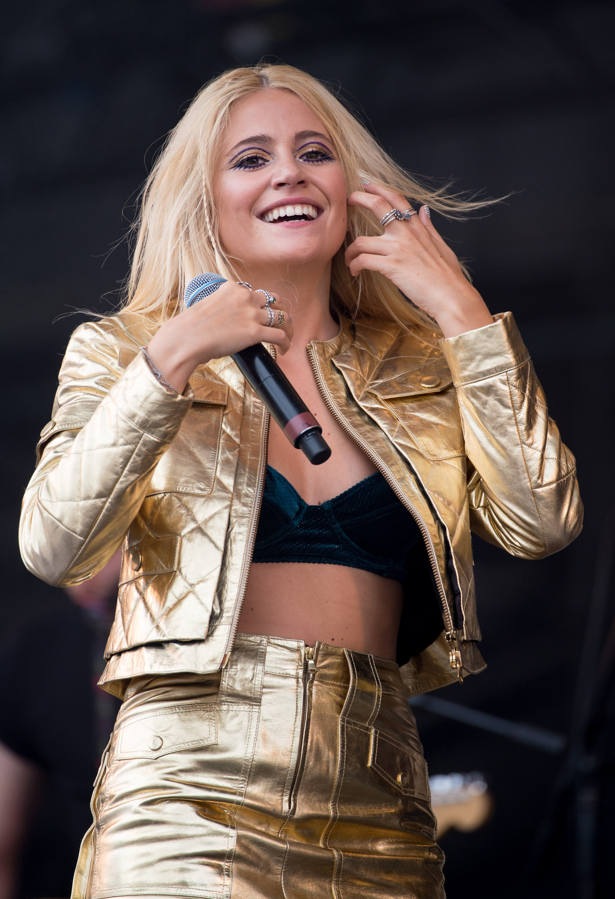 Pixie Lott performing on Day 1 of the V Festival at Hylands Park on August 16, 2014