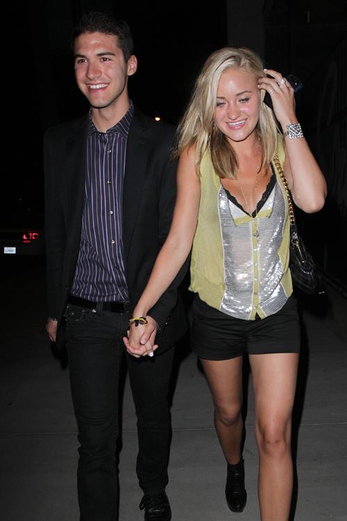 Amanda Michalka leaves a club with a friend in Los Angeles on August 7, 2010 
