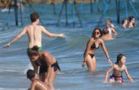 Lourdes Leon in a bikini in Cannes August 13, 2014