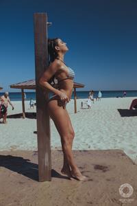 Nicole Harrison in a bikini