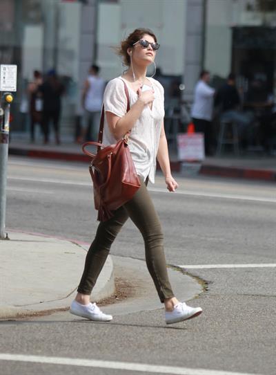 Gemma Arterton enjoys a stroll in Los Angeles on March 30, 2013