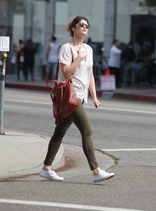 Gemma Arterton enjoys a stroll in Los Angeles on March 30, 2013