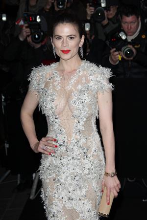 Hayley Atwell attends the 59th London Evening Standard Theatre Awards  